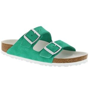 New Arizona BS Birkenstock - emerald color w/ white footbed - Size 37 Narrow fit